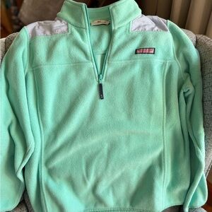 Vineyard Vines Aqua Quarter-Zip Fleece